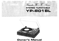 Yamaha YP-801-BL - Owners Manual 